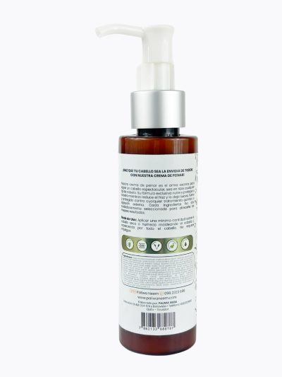Crema de Peinar 100% Natural Paliwa Neem - vista lateral del envase