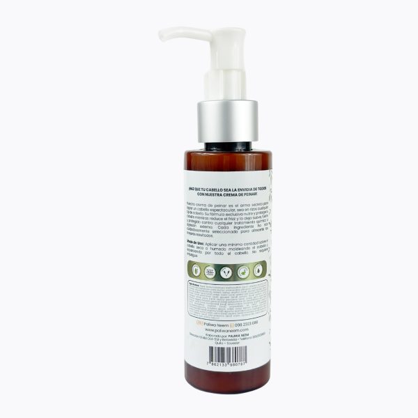 Crema de Peinar 100% Natural Paliwa Neem - vista lateral del envase