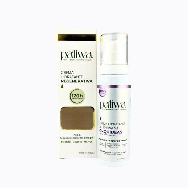 Crema Hidratante Regenerativa Orquídeas Paliwa Neem - textura de la crema hidratante