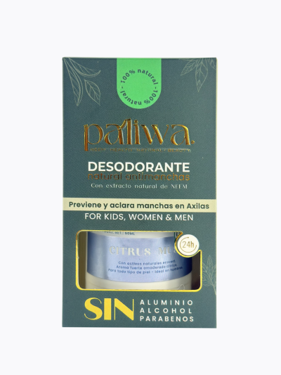 Desodorante Natural Citrus Musk Paliwa Neem - desodorante natural sin aluminio con neem