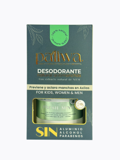 Desodorante Natural Fresh Mint Paliwa Neem - desodorante natural sin aluminio con neem
