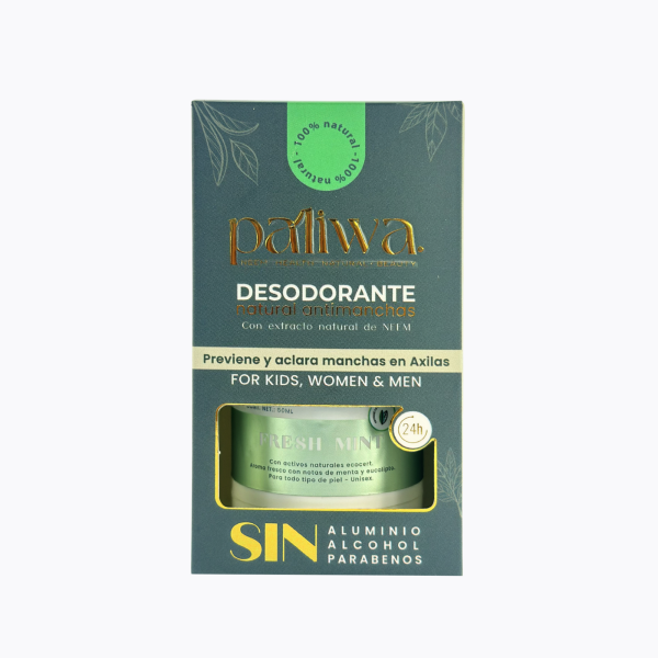 Desodorante Natural Fresh Mint Paliwa Neem - desodorante natural sin aluminio con neem
