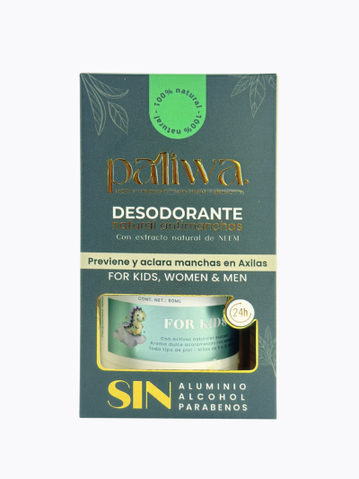 Desodorante Natural Kids Paliwa Neem - desodorante natural sin aluminio con neem, para niños