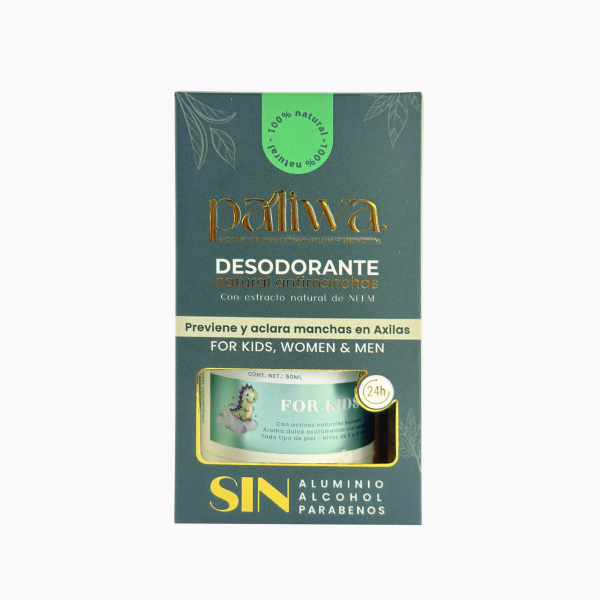 Desodorante Natural Kids Paliwa Neem - desodorante natural sin aluminio con neem, para niños