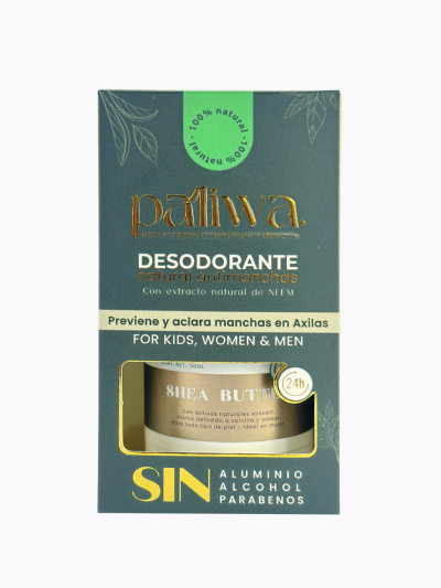 Desodorante Natural Shea Butter Paliwa Neem - desodorante natural sin aluminio con neem
