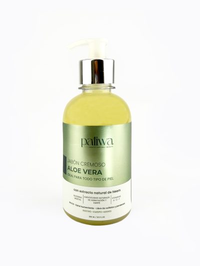 Jabón Cremoso de Aloe Vera Paliwa Neem - jabón natural con neem y aloe vera