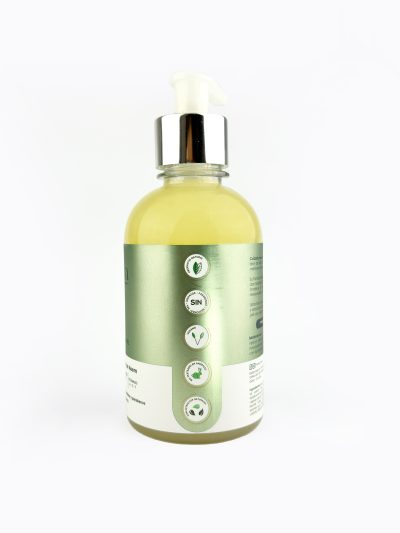 Jabón Cremoso de Aloe Vera Paliwa Neem - vista lateral del envase