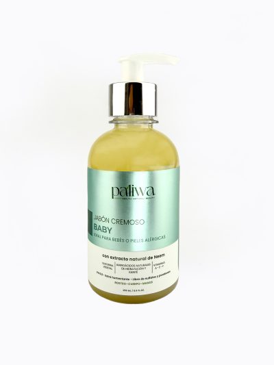 Jabón Cremoso Baby Paliwa Neem - jabón natural suave con neem para bebés