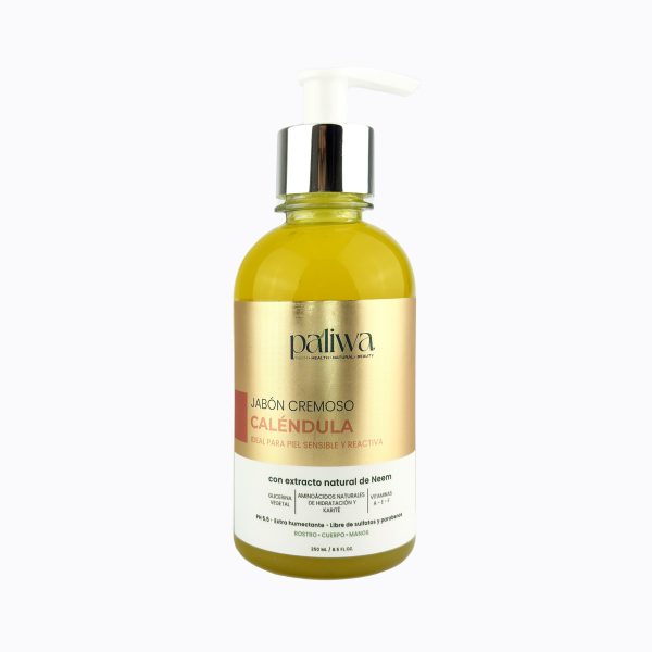 Jabón Cremoso de Calendula Paliwa Neem - jabón natural con neem y calendula
