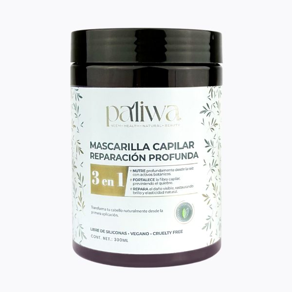 Mascarilla Capilar Reparación 3en1 Paliwa Neem - mascarilla natural con neem para cabello dañado