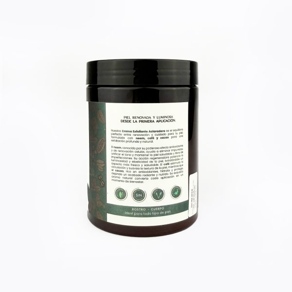 Mascarilla Exfoliante Café & Cacao Paliwa Neem - vista lateral, presentación 300ml