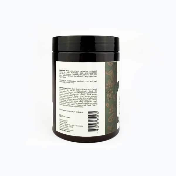 Mascarilla Exfoliante Café & Cacao Paliwa Neem - detalle del envase 300ml