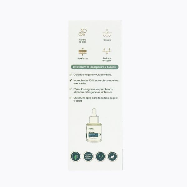 Sérum Hyaluronic & Botanicals Paliwa Neem - vista lateral, dermocosmética natural con neem