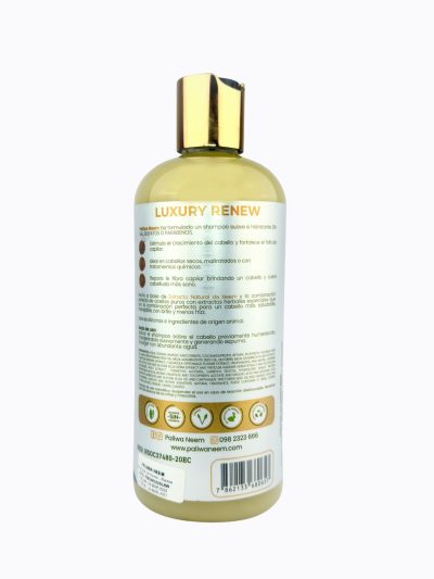 Shampoo Líquido Luxury Renew Paliwa Neem - información y modo de uso