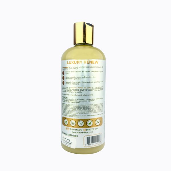 Shampoo Líquido Luxury Renew Paliwa Neem - información y modo de uso