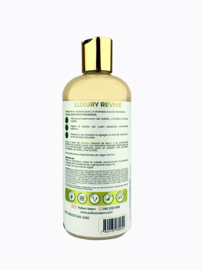 Shampoo Líquido Luxury Revive Paliwa Neem - información y modo de uso