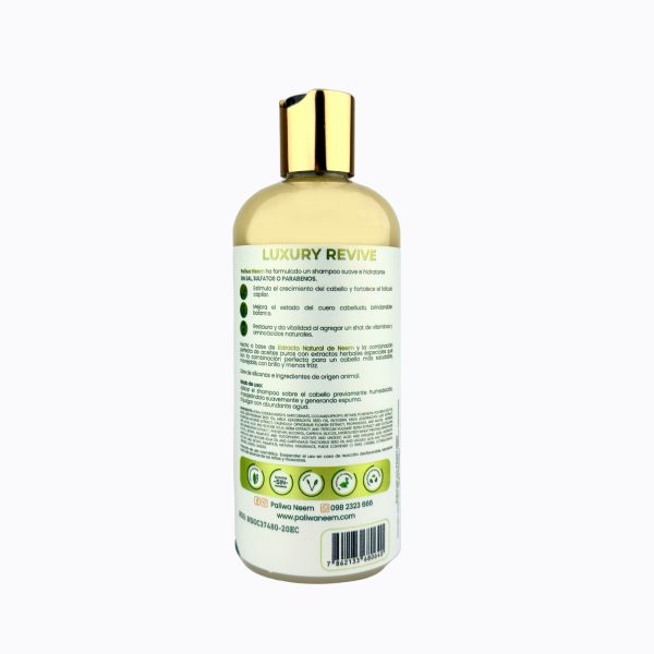 Shampoo Líquido Luxury Revive Paliwa Neem - información y modo de uso