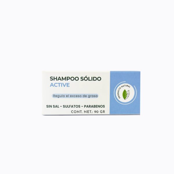 Shampoo Sólido Active Paliwa Neem - vista lateral del producto