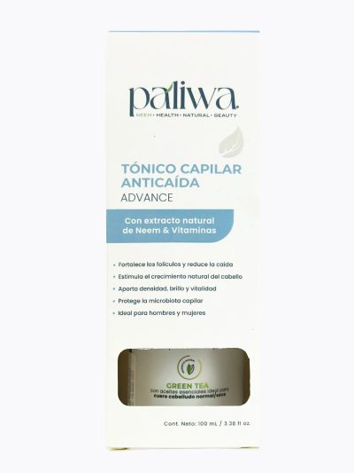 Tónico Anticaída Green Tea Paliwa Neem - tónico capilar natural con neem y té verde