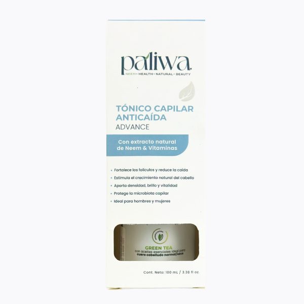 Tónico Anticaída Green Tea Paliwa Neem - tónico capilar natural con neem y té verde